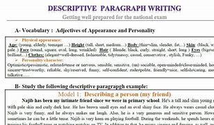 Image result for Descriptive Paragraph