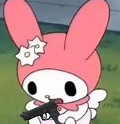 Image result for Hello Kitty Background with a Gun