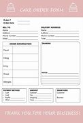 Image result for Free Sample Cake Order Form Template