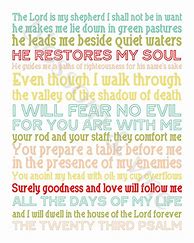 Image result for Printable Psalm 23