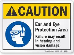 Image result for Eye and Ear Protection Sign