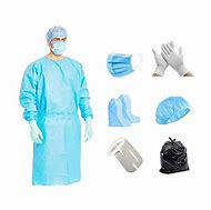 Image result for PPE Gown Gloves Mask