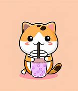 Image result for Cat Drinking Tea