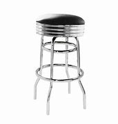 Image result for Chrome Double Ring Swivel Bar Stools