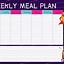 Image result for Weekly Meal Plan Menu