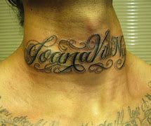 Image result for Neck Name Tattoos