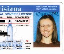 Image result for Louisiana ID Card Sample