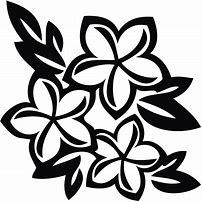 Image result for Tropical Flower Clip Art Black and White