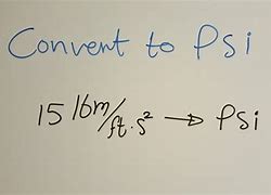 Image result for FT Lbs to PSI Chart