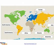 Image result for Continent Map with Countries