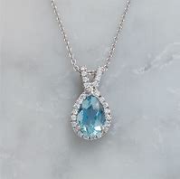 Image result for Aquamarine and Diamond Pendant Necklace