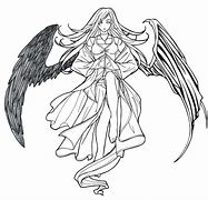 Image result for Female Angel Line Art