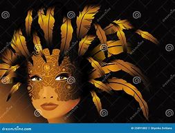 Image result for Gold Mask with Strings