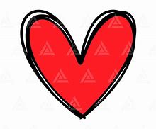 Image result for Small Red Heart Hand Drawn