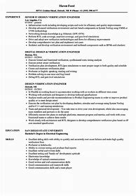 Image result for VLSI Engineer Resume Template