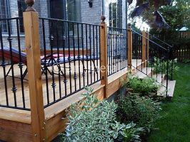 Image result for Wood Deck Railing Design Ideas