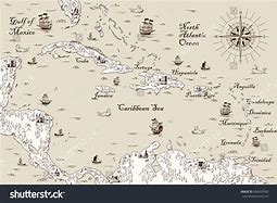 Image result for Old Caribbean Map