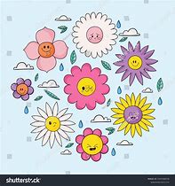 Image result for Flor Rosa Carita Feliz Caicatura