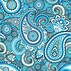 Image result for Blue Paisley Print