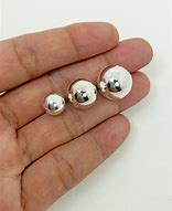 Image result for Silver Ball Earrings