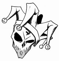 Image result for Black and White Jester Drawing