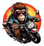 Image result for Monkey Riding a Motorcycle Pixel Art