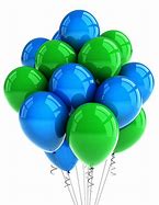 Image result for Yellow Blue and Apple Green Balloons