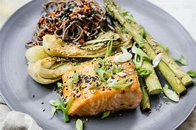 Image result for Miso Salmon with Baby Bok Choy