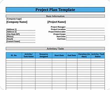 Image result for Free Sample Project Plan Template