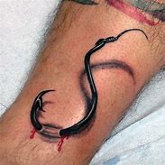 Image result for Fishing Hook Cross Tattoo