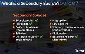 Image result for 5 Secondary Sources