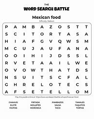 Image result for Mexican Food Word Search