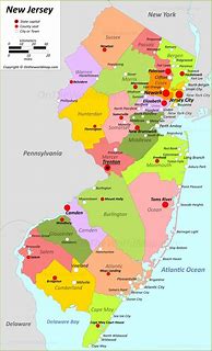 Image result for NJ Cities Map