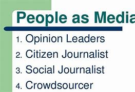 Image result for People in Media Meaning