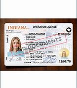 Image result for Sample Copy of a Indiana Driver License