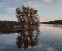 Image result for lake landscape oil paintings