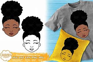 Image result for Lady Afro Puff SVG