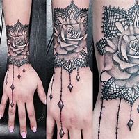 Image result for Rose Lace Tattoo