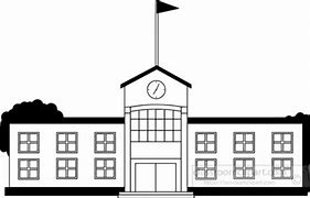 Image result for School Clip Art Black and White Outline