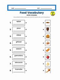 Image result for Food Worksheet.pdf