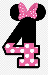 Image result for Number 4 in Minnie Mouse Font