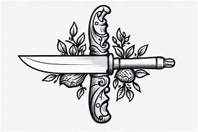 Image result for Fancy Knife Drawing