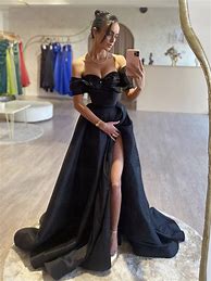 Image result for Yellow Satin Prom Dress