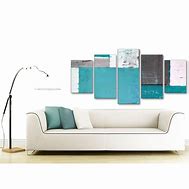 Image result for Extra Wide Canvas Teal Wall Art