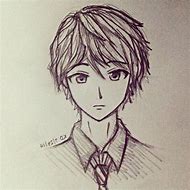 Image result for Line Drawings Anime Sad Boy