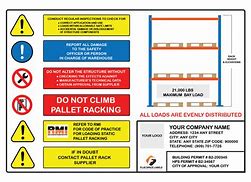 Image result for Pallet Racking Load Signs