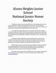 Image result for National Honor Society Letter Sample