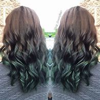 Image result for Brown and Neon Green Hair