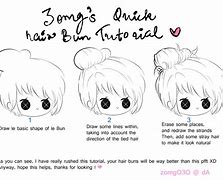 Image result for How to Draw Hair Bun