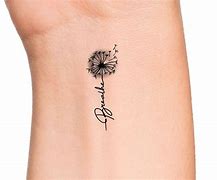 Image result for Dandelion Wrist Tattoo